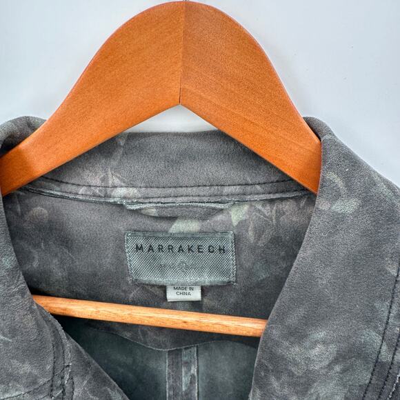 MARRAKECH Marni Asymmetrical Zip Suede Jacket in Antique Faded Floral // XS - Picture 5 of 11